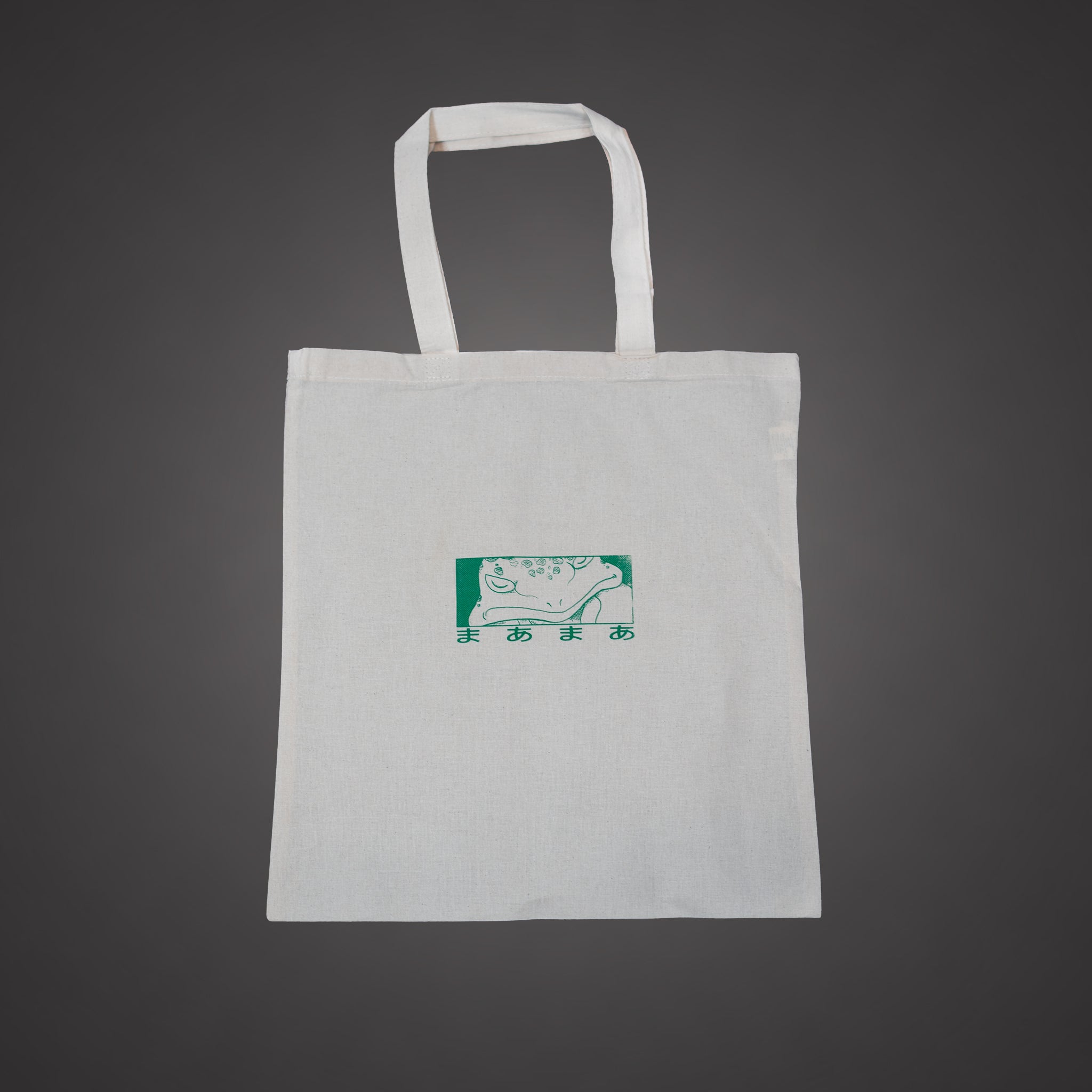 Tote bag with a green Toad design