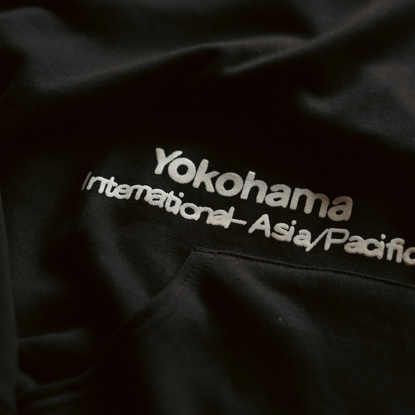 Yokohama Hoodie | White on Black | Japanese Streetwear