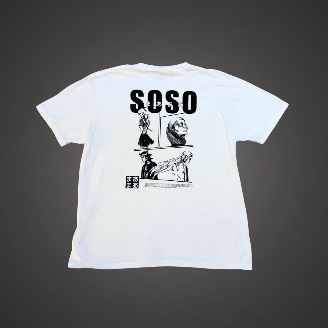 ★HYDROGEN★UNI Sorona Graffiti T-Shirt unisex White Anime | Heavyweight White Tee – SoSo Brand
